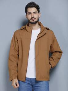 Autumn And Winter Solid Color Coat Warm And Fashionable - 卡其色 - 查看 8