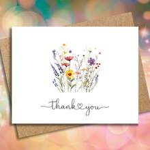 Thẻ Cảm Ơn Wildflower | Thẻ Quà Tặng Cảm Ơn Wildflower | Thẻ Ghi Chú Wildflower | Văn Phòng Phẩm Wildflower - nhiều màu - Xem 2
