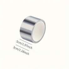 1 Roll Waterproof And Moisture-Proof Aluminum Foil Tape, Aluminum Foil Filler Tape, Kitchen Stove Aluminum Foil Tape, Flame Resistant Aluminum Foil Tape For Kitchen And Bathroom Crevices - Fashionable Metal Decorative Surface, Easy To Apply