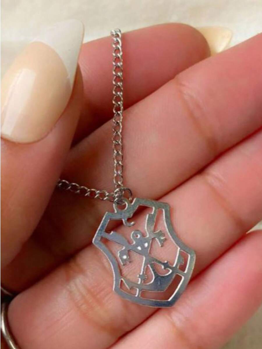 Groumet Chain Cord 60cm Male Female Flamengo Oar Pendant Stainless Steel - Silver - View 1