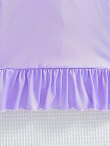 1pc Knitted Mermaid Tail Print Sleeveless Nightgown, Suitable For Spring, Summer, Autumn - Purple - View 7