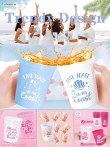 Bachelorette Party Cups Reusable Plastic Tumblers For Bridal Showers, Wedding Receptions, Pool Parties, Trips, Last Hurrah Celebrations, Summer BBQ, Hen Do Favors, Bachelorette Survival Kit Accessories, Tropical Luau, Christmas Night, BFF Gifts, Bachelorette Photo Props, Drinkware For Bride , Engagements, Christmas Reunion, Birthday Pool Party Cups