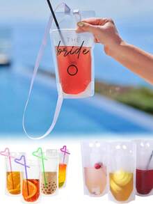 40pcs Disposable Drink Bags, Tea Bags, Juice Bags, Self-Sealing Beverage Packaging Bags - Multicolor - View 2