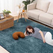 Rug, Washable, All Season, Room Mat, Small, Play Mat, Nordic, Anti-Mite, Non-Slip, Washable Rug, Compatible With Hot Carpet, Compatible With Floor Heating, Summer, Winter, Mat, Rug Mat, Carpet, Rug Carpet, Flannel, Washable, Carpet, Living Room - Blue - View 9