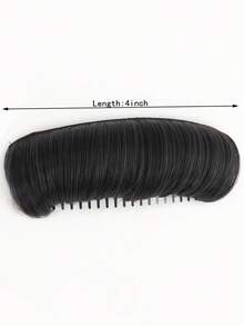 1pc Synthetic Hair Bun Invisible Comb Wig Clip Design Increases Women's Hair Volume Hair Cushion Girl's Simple Black Wig Accessory Hair Extension Wigs For Women Human