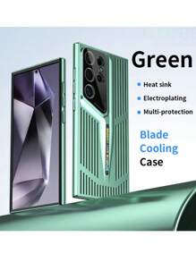 Funda de teléfono de lujo con disipación de calor, compatible con Samsung S25 S23 S24 Ultra S23 Plus, con protección de lente, a prueba de golpes y cubierta trasera refrescante para el verano
