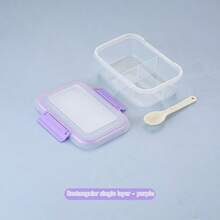 1 pezzo Bento box trasparente e portatile multi-strato, contenitore per spuntino per picnic senza bisfenolo A, Bento box per studenti e lavoratori d'ufficio