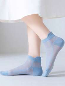 1/6/12/18 زوج من الجوارب النسائية، خفيفة الوزن ذات لون أحادي للربيع والصيف، جوارب سوداء مريحة، جوارب شبكية منخفضة الحافة للصيف، جوارب بيضاء مناسبة للارتداء اليومي، عيد الفصح، عيد الأم وهدايا الأعياد الأخرى والأعياد - متعدد الألوان - مشاهدة 3