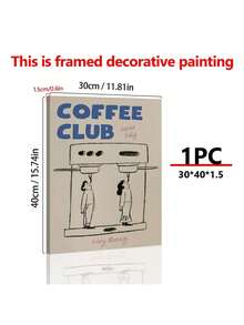1 件浓缩咖啡海报、复古早晨咖啡海报、情侣礼物、咖啡站墙壁艺术、现代时尚厨房墙壁艺术 - 房间、卧室、客厅、走廊的完美装饰礼物选择 - 帆布（带框）