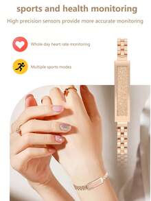 SENBONO Women's Smart Bracelet With Heart Rate/Sleep Monitoring, Pedometer Smart Ring, Compatible With Android And IOS - Multicolor - View 7