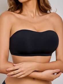 4 Pcs/Set Women Backless Bustier Bra, Seamless Tube Top Bra For Girls - Multicolor - View 6