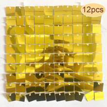 20PCS Shimmer Wall Backdrop Square Sequin Wall Panels Shimmer Backdrop Wall Decor , Birthday, Anniversary, Engagement And Bachelorette Decoration Party
