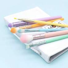 MODA Brush Posh Pastel Delicate Eye Travel Sized Makeup Brush Kit With Flip Case- 7pc