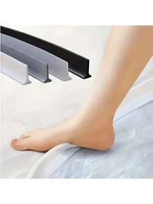 多功能固体浴室挡水条剂，无需钻孔，无味，可弯曲不变形，配有背胶，适用于厨房台面、洗脸盆、浴室隔断、淋浴房、家用厨房用品及浴室配件，挡水条家居浴室装饰秋季装饰返校 - 彩色 - 查看 9