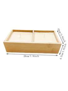 1 Peça Vela Perfumada, Uma Vela Perfumada Única e Fresca, Feita de um Recipiente Retangular Único de Xícaras de Bambu Carbonizado e Feita de Cera de Soja. Muito Adequada para Decoração de Casa, Hotéis e Restaurantes de Alta Categoria.