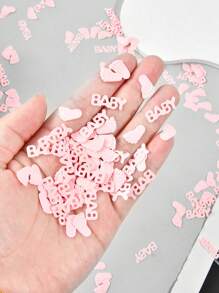 15/30/50g Gender Reveal Baby Foot Paper Scrap, Desktop Decoration Glitter Sprinkle Paper Scrap, Party Decoration, Baby Shower