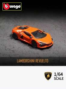 Burago Macchina da corsa sportiva in metallo pressofuso Bburago 1:64 Lamborghini Revurlto, incluso cappuccio antipolvere gratuito per il modellino di auto