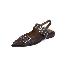 HoanTiai Womens Shoes & Flats For Women Memory Foam Flats Shoes For Women Footwear Non-Slip Rubber Sole Womens Sandals Slingback Flats, Sandals For Women 2025 - Màu Đỏ Sâu - Xem 7