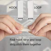 10/30/50/80 piezas de tiras para colgar cuadros de gran resistencia - Ganchos adhesivos sin perforar para paredes de yeso, ideales para fotos y decoración navideña, kit de montaje en pared de fácil instalación, marcos desmontables de poliamida de doble cara, sujetadores impermeables y sin clavos para decoración del hogar