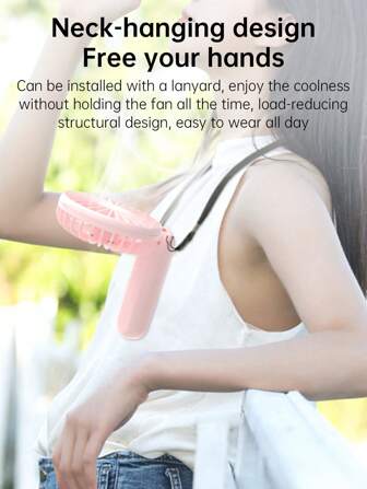 Foldable Fan Mini Portable Neck Hanging Fan Usb Charging Handheld Small Fan