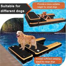 DiDiBirDi Dog Water Ramp Inflatable Portable Double Layer Large Size Grid Design 3D Non-Slip Steps Suitable For 230 Pound Dogs And Easy Acc To Water For Dogs Boat Ramp For Pool Lake Boat Dock - Black1 - View 7
