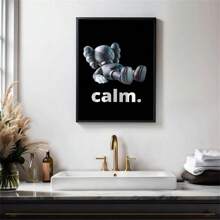 Póster de decoración de arte KAWS - Arte de pared para decoración del hogar - Pintura en lienzo para decoración de habitación - Para sala de estar, comedor, cocina, excelente para regalo de decoración de habitación para amigos sin marco