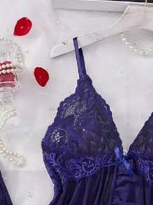 Conjunto de lencería para mujer, camisón sexy de lencería hecho de tela de red, camisón de tirantes, adecuado para el hogar, el hotel, el Día de San Valentín, camisón sexy, lencería sexy
