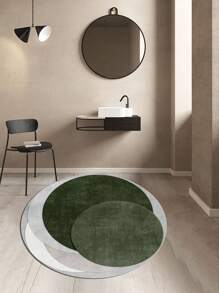 1pc Velvet Material Luxurious Geometric Round Pattern Printed Throw Blanket, Machine Washable, Suitable For Study, Bedroom, Living Room And More Scenarios. (Wrinkles May Occur Due To Factory Packaging, Just Low-Temperature Iron The Product To Restore Flatness After Receiving)