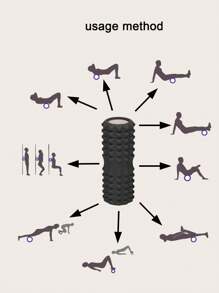 1pc Crescent-Shaped Mini Hollow Yoga Massage Roller