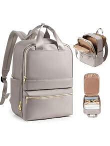 Floless 男士旅行背包，符合航空公司随身物品标准，14/15.6英寸防盗笔记本电脑背包，带耳机孔，防水大学书包。新旧款随机发货。旅行背包，符合航空公司随身物品标准，必备旅行随身行李包，符合航空公司标准，大容量旅行包，笔记本电脑背包。