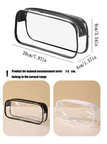 5-częściowy wodoodporny piórnik dla ucznia, gruba saszetka z PVC z zamkiem błyskawicznym, minimalistyczny pokrowiec z PVC na długopisy, przezroczysta plastikowa torba do przechowywania, wielofunkcyjna składana przezroczysta torba do przechowywania, torba do przechowywania artykułów papierniczych, torba na długopisy, torba do przechowywania kabli danych, torba do przechowywania biżuterii, przezroczysta torba na długopisy na egzaminy, przezroczysta torba z PVC do przechowywania pędzli kosmetycznych, łatwa w użyciu