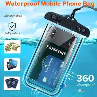 Universal Waterproof Phone Case - Fluorescent Waterproof Shell Compatible With IPhone 15, 14, 13, 12, 11 Pro Max, XS Plus, And Galaxy Phones (Up To 7.0 Inches), Waterproof Phone Dry Bag Essential For Beach Vacations, Diving, Swimming, Beach Phone Case