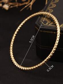 1 pièce Bracelet en acier inoxydable avec étoile scintillante, ton argent brillant, convient pour le port quotidien des femmes - Bracelet en argent gypsophile - Voir 4
