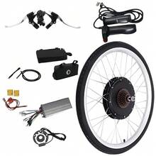 Electric Bike Conversion Kit 48V 26 Inch Ebike Motor Hub Rear Wheel Conversion - Black - View 4
