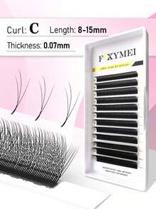 FOXYMEI 1600Fans New 3D W-Shaped Eyelash Extension C/D Curl V-Shaped Glitter Four-Leaf Clover Eyelashes 8-15mm W Petite Fluffy Eyelashes Natural False Eyelashes Straight Tapered Soft Lightweight Natural Crossing Eyelash Clusters, Eyelash Clusters, Individual Lashes, False Eyelashes - Multicolor - View 11