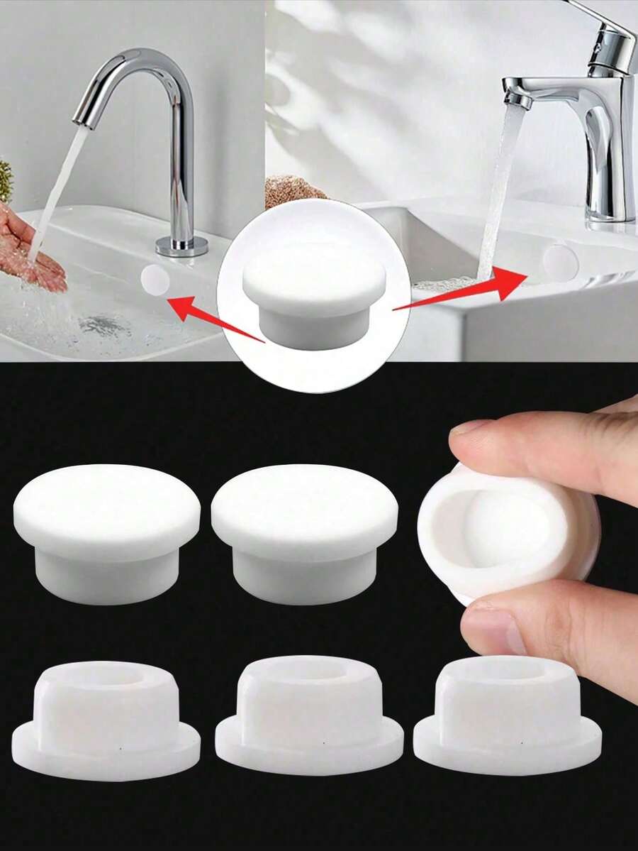Plastic Sink Hole Overflow Cover - Kitchen Bathroom Basin Trim Bath Drain Cap Replacement - For Sinks & Basins - Easy To Install - Ideal Gift For Homeowners Back To School