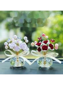 5 Peças Pingente de Rosa de Cristal Feita à Mão Criativa, Pingente de Tulipa, Pingente de Flor de Borboleta Apaixonada, Pingente de Decoração de Interior da Casa, Pingente de Mesa de Quarto, Ornamento Decorativo de Carro para Painel, Decoração de Feriado, Presente de Aniversário, Presente de Ano Novo, Presente de Casal do Dia dos Namorados