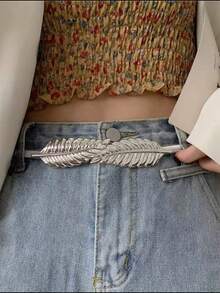 Metal Elastic Thin Skirt Matching New Women's Belt Waist Chain Decoration Dress Waist Belt - 銀色 - 查看 1
