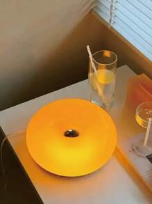 1pc White/Orange Donut Shaped Table Lamp, Simple Creative Light, LED Light, Touch Switch, Three Color Temperature, Infinitely Dimmable, Convenient Charging, Suitable For Gift Giving, Friends Party, Room Decoration, Bedroom Decorative Night Light And So On A Variety Of Atmospheric Decorative Lamps