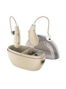 Hearing Amplifier For The Elderly, Rechargeable Digital Hearing Aid-Charging Bin, With Noise Elimination Function, Suitable For Adults With Severe Hearing Loss, With Volume Control,