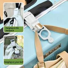 1pc Adjustable Luggage Strap, Luggage Strap, Hat Clip, Water Bottle Shoulder Strap, Clothing Clip, With Hat Clip And Water Bottle Shoulder Strap, Travel Suitcase Travel Safety Carrying Strap, Multifunctional Luggage Strap, Can Be Hung On Waist Belt Backpack Luggage, Suitable For Hiking, Fishing, Travel, Travel Accessories, Travel Essentials, Cruise Essential Items