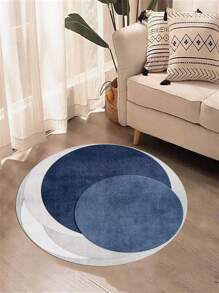 1pc Velvet Material Luxurious Geometric Round Pattern Printed Throw Blanket, Machine Washable, Suitable For Study, Bedroom, Living Room And More Scenarios. (Wrinkles May Occur Due To Factory Packaging, Just Low-Temperature Iron The Product To Restore Flatness After Receiving)