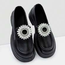 1 pezzo decorazione a molletta in cristallo di vetro per scarpe da sposa, con tacco alto brillante, fibbia decorativa rimovibile con strass, per le donne