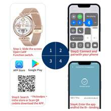 ESFOE Reloj inteligente de moda LIGE para mujer con seguimiento del ciclo menstrual, alarma, recordatorio de inactividad, diseño de esfera personalizable, resistente al agua, múltiples modos deportivos, elegante y casual - un excelente regalo para amigas y esposa