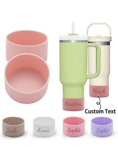 1pc Customized Silicone Tumbler Sleeve, Personalized Engraved 30-40Oz Non-Slip Bottom Cup Cover, Travel Mug Accessory, Perfect Gift For Mother's Day, Father's Day, Wedding, Party, Holiday, Graduation, Back To School,Multi-Functional, ,Ornamental,Reusable,Exquisite,Stylish,High-Quality,Colorful,Modern,Custom,Personalized,Unique,Home & Living,Kitchen & Dining,Customized Water Bottle & Cup Accessories,For Housewarming,Office Decor