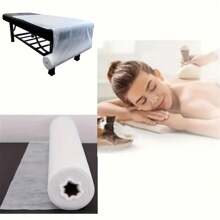 50 pièces Draps de lit jetables pour spa et massage, draps de lit de salon de massage en non-tissé, rouleau de papier pour appuie-tête, couverture de table pour tatouage, articles de fournitures