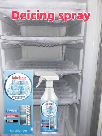 120ml Defrost Spray Strongly Dissolves Ice Household Cooler Cleaner For Refrigerators, Ice Machines, Car Windows, Faucets, Etc. Defrost And De-Ice Formula Fast-Acting Ice Melting Does Not Hurt The Inner Wall Household Refrigerator Cleaning Artifact Household De-Icer