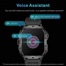 GUHUAVMI 1PC GUHUAVMI 2024 New Outdoor Durable Black Smart Watch Men's 3ATM Waterproof Sports Fitness Ai Voice Wireless Call Smart Watch Suitable For Android IOS
