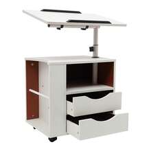 RibasuBB Multi-Functional Bookshelf With Adjustable Top, Universal Wheels, Wire Clip, And Book Stoppers - Modern Design For Home, Office, And School Use - White - View 8