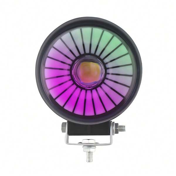 LED Work Light – Multi-Color Round Design, Ideal For Brightening Workspaces Or Outdoor Settings, Offering Customizable Color Options For Both Functional And Decorative Purposes